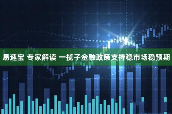 易速宝 专家解读 一揽子金融政策支持稳市场稳预期