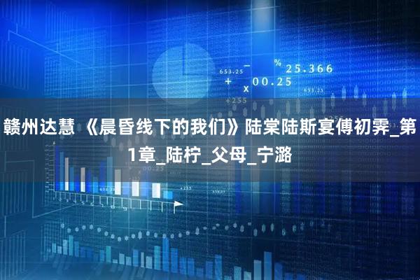 赣州达慧 《晨昏线下的我们》陆棠陆斯宴傅初霁_第1章_陆柠_父母_宁潞