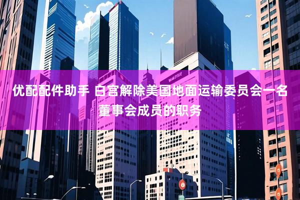 优配配件助手 白宫解除美国地面运输委员会一名董事会成员的职务