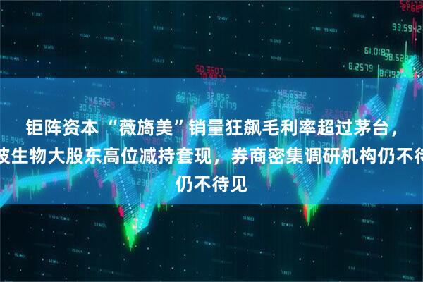 钜阵资本 “薇旖美”销量狂飙毛利率超过茅台，锦波生物大股东高位减持套现，券商密集调研机构仍不待见