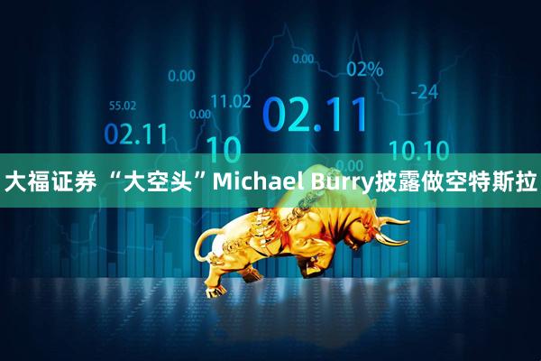 大福证券 “大空头”Michael Burry披露做空特斯拉