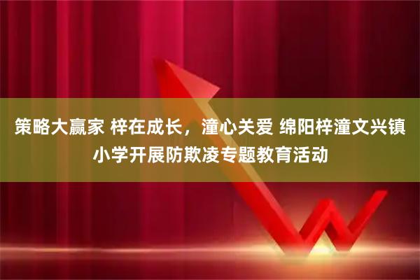 策略大赢家 梓在成长，潼心关爱 绵阳梓潼文兴镇小学开展防欺凌专题教育活动